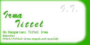 irma tittel business card